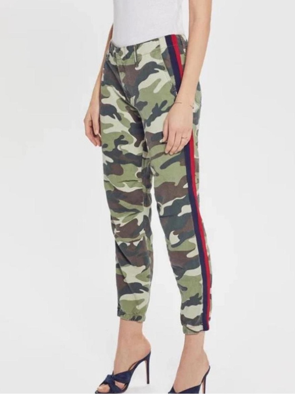 Mother The No Zip Misfit Pant in Double Time Camouflage